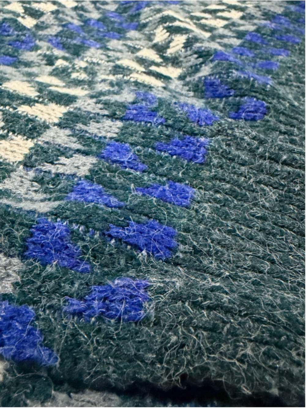 XL McGregor Sweater Geometric Fuzzy Halo Hairy Knit Grunge Grandpa 90s Vintage - Picture 7 of 8